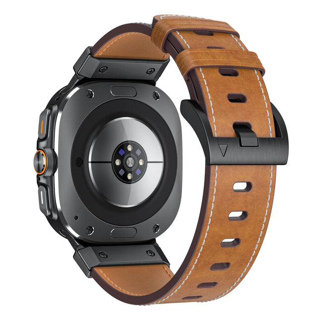 Leather Watch Band for Samsung Galaxy Watch Ultra, Tactical Samsung Watch Band