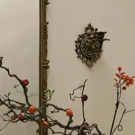 Vintage Cast Iron Candle Sconce with Intricate Scrollwork | Timeless Wall Accent for Taper Candles