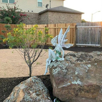 Sitting Fairy Garden Statue, Housewarming Gift – image 4