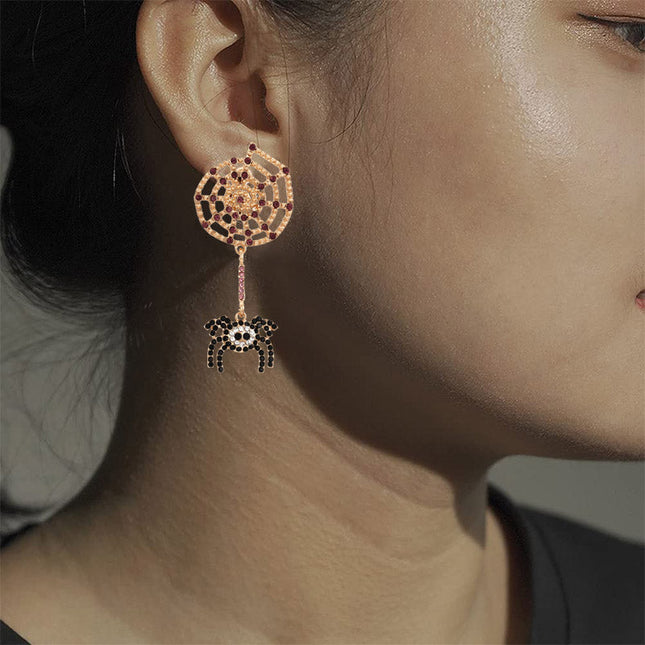 Halloween Earrings, Spider Web Dangle Earrings for Women and Men