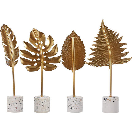 Golden Leaves Ornaments, Gold Leaf Decor – image 6
