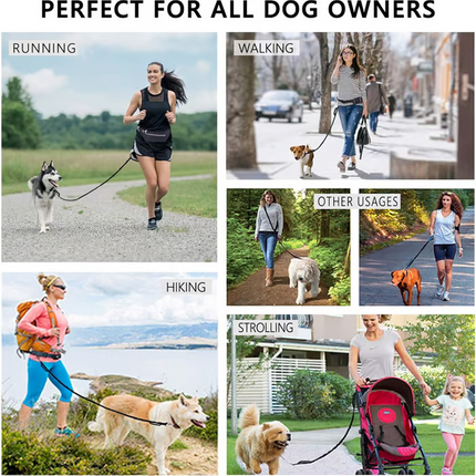 Hands Free Dog Leash, Waist Dog Leash with Belt and Bag – image 7
