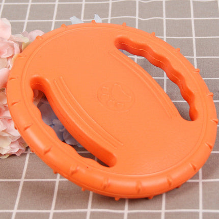 Plastic Dog Frisbee Training Set in Orange, Purple & Green | Durable Anti-Bite Toys for Interactive Play