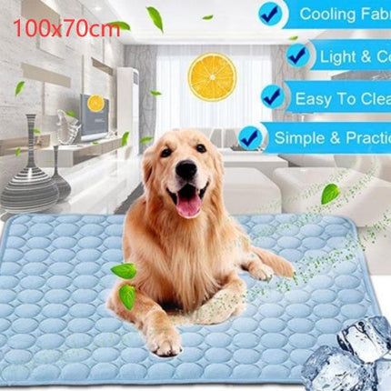 Pet Cooling Pad with Ice Silk Fabric for Instant Relief | Breathable Comfort for Dogs and Cats