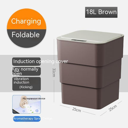 Automatic Smart Trash Can with UV Sterilization & Waterproof Design | Touch-Free Hygiene for Kitchen and Bathroom