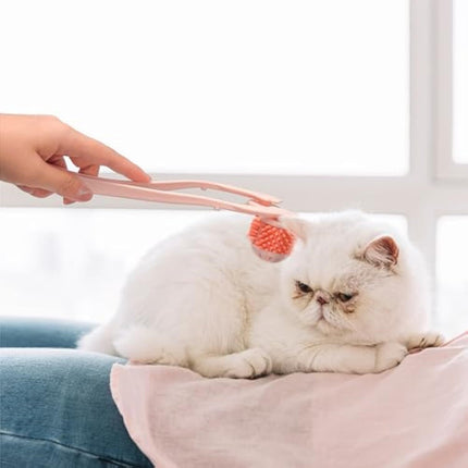 Pink Cat Massager Roller with Scroll Wheel Design | Gentle Grooming Tool for Stress Relief and Bonding