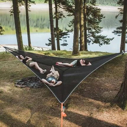 Camping Hammock with 3 Point Anchor System, Multi Person Outdoor Hammock for Garden and Camping Gear – image 7