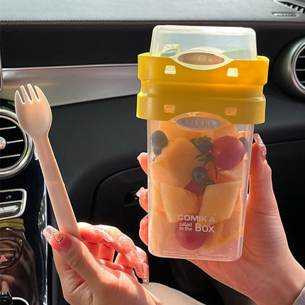 Portable Double Layer Salad and Yogurt Cup with Freshness Seal | Healthy Meal Solution for On-the-Go Eating