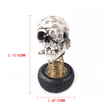 Car Skull Interior Decoration with Swing Design | High-Quality Resin for Unique Vehicle Personality