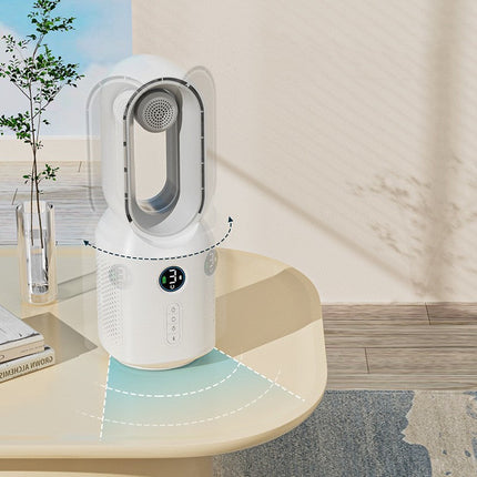 Bladeless Fan with Bluetooth Speaker & LED Night Light | Adjustable Airflow & Safe Design for Home Comfort