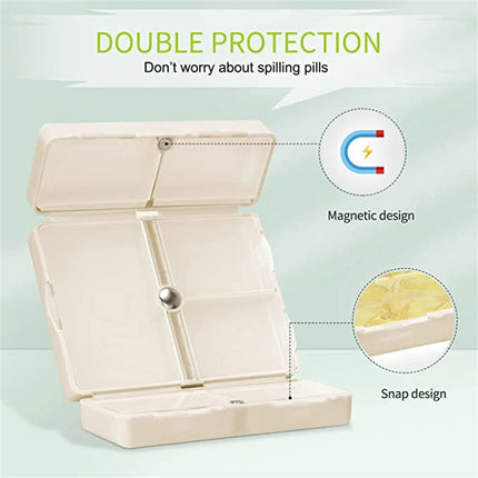 Travel Pill Organizer 7 Compartment, Pill Box with Magnetic Lid – image 4