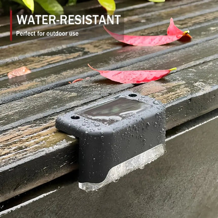 Solar Step Lights with Automatic Dusk Sensor | Weather-Resistant Outdoor Lighting for Pathways and Patios