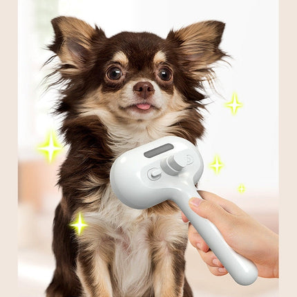 2-in-1 Self-Cleaning Pet Grooming Comb with Misting Function | Gentle Brush for Healthy, Tangle-Free Coats
