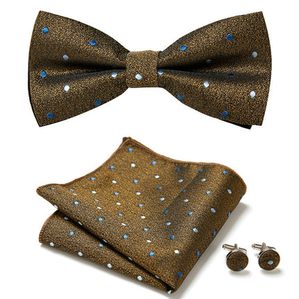 Bow Tie Set with Pocket Square and Cufflinks – image 34