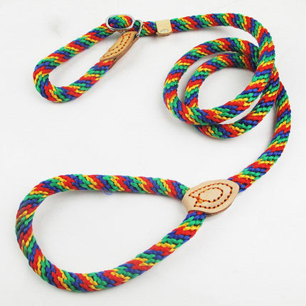 Hemp Rope Dog Leash with Integrated Collar for Ultimate Control | Stylish and Durable Leash for Training