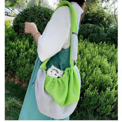 Adjustable Pet Backpack with Breathable Mesh for Comfortable Travel | Versatile Single or Double Shoulder Use