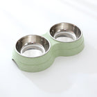 Double Pet Bowls with Stainless Steel Feeder | Dual Functionality for Convenient Feeding and Hydration