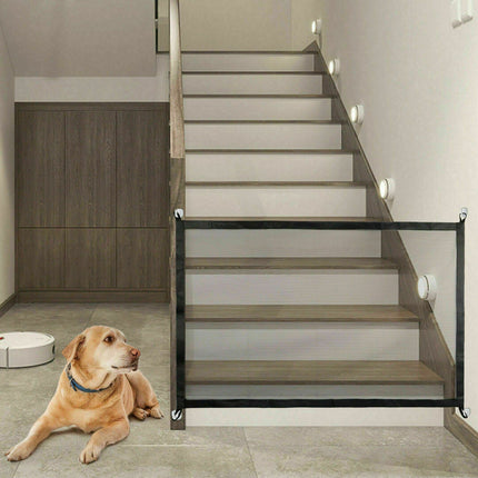 Portable Pet Safety Gate with Retractable Design | Lightweight Mesh Barrier for Home and Travel
