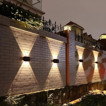 Solar Powered Wall Sconce with Dual Lighting Modes | Eco-Friendly Outdoor Illumination for Pathways and Gardens