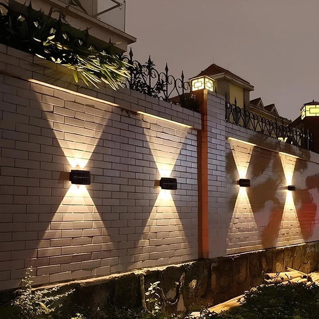 Solar Wall Sconce for Outdoor Lighting, Solar Powered Sconce Light for Fence, Exterior Wall Light, Solar Garden Lights_01