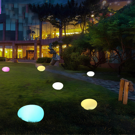 Cobblestone Garden Light with Remote Control | Weather-Resistant LED for Outdoor Ambiance