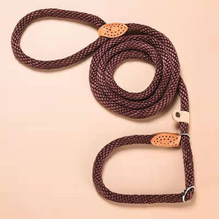 Hemp Rope Dog Leash with Integrated Collar for Ultimate Control | Stylish and Durable Leash for Training