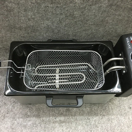 2000W Electric French Fryer with Teflon Coating | Advanced Temperature Control for Crispy Homemade Fries
