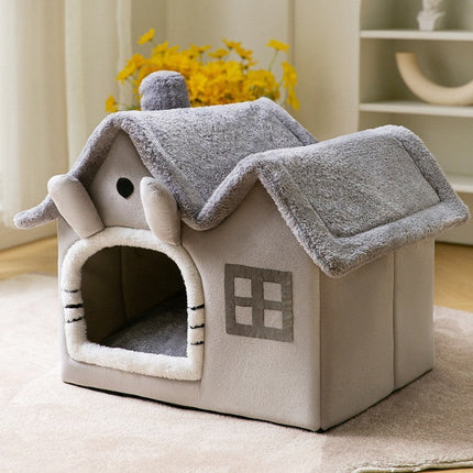 Cozy Foldable Pet House with Self-Warming Fabric | Durable & Portable Winter Bed for Dogs and Cats