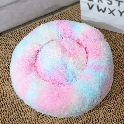Super Soft Washable Plush Pet Bed with Non-Slip Bottom | Ultimate Comfort for Dogs and Cats