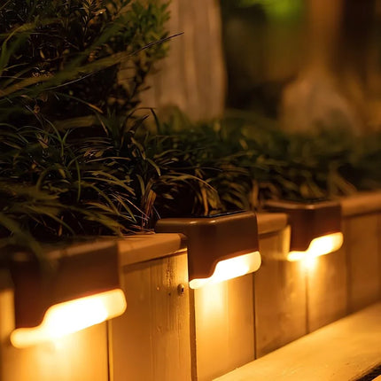 Solar Step Lights with Automatic Dusk Sensor | Weather-Resistant Outdoor Lighting for Pathways and Patios