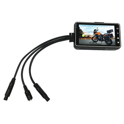 12MP Dual Lens Motorcycle Dash Cam with 3.0" Screen | Waterproof Recording for Safe Rides