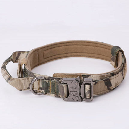 Tactical Dog Collar with Adjustable Fit | Durable Monochrome Nylon Design for Comfortable Outdoor Adventures