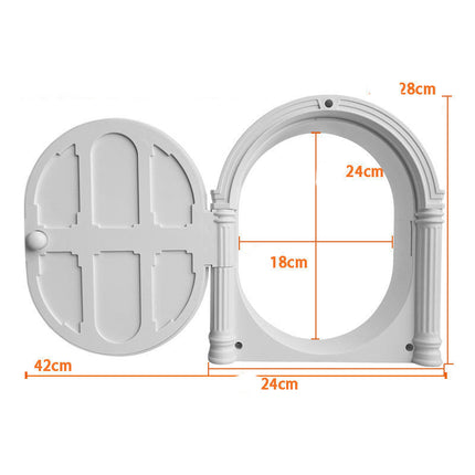 Plastic Pet Door with Fashion Minimalist Design | Easy Installation for Cat and Dog Freedom