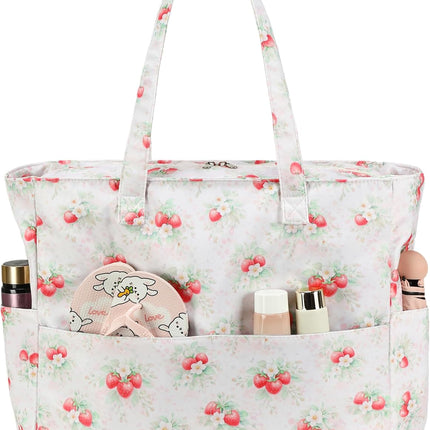 Vepine | Extra Large Waterproof Beach Tote Bag with Wet Compartment | Stylish Carry-On for Weekend Travel