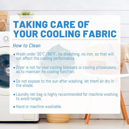 Coastal Comfort | Direct Cooling Throw Blanket with Double-Sided Effect | Lightweight & Breathable for Hot Sleepers