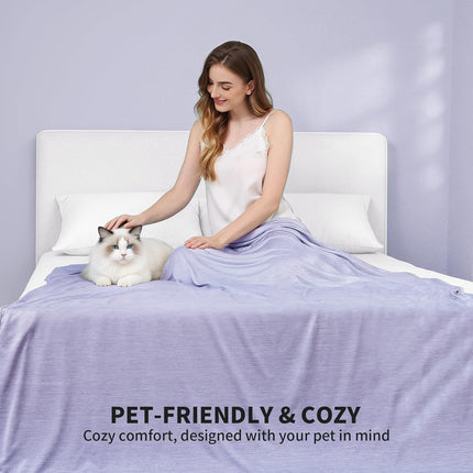 Vepine | Cooling Blanket 60"x80" with Double-Sided Q-Max 0.43 | Lightweight & Breathable for Hot Sleepers