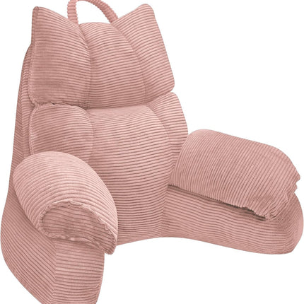 Cozy Reading Pillow with High Arm Rests & Supportive Memory Foam | Perfect Back Support for Relaxing, Reading & Gaming in Bed