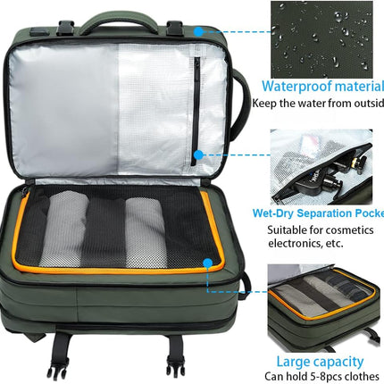 Expandable Travel Backpack, Water Resistant Duffle Bag Backpack – image 29