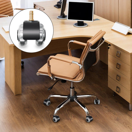 Office Chair Caster Wheels Set of 5, Replacement Desk Chair Wheels for Office Chairs – image 8