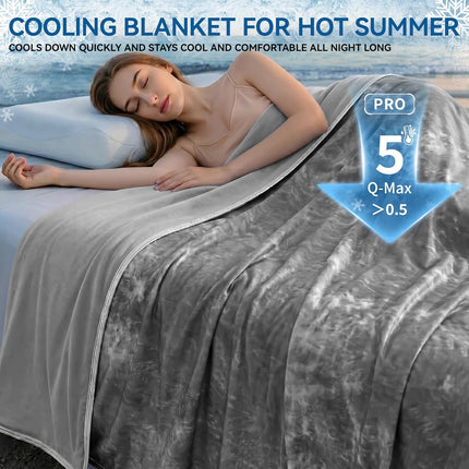 Cozy Nights | Cooling Throw Blanket for Hot Sleepers with Arc-Chill Technology | Lightweight & Breathable Summer Comfort