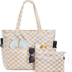 Beige Checkered