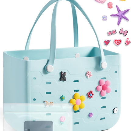 Vepine Water-Resistant Rubber Tote Bag with Sandproof Design | Stylish Vacation Essential for Summer Fun