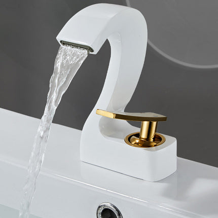 Bathroom Faucet Single Handle, Brass Bathroom Basin Faucet – image 12