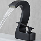 Bathroom Faucet Single Handle, Brass Bathroom Basin Faucet, Bathroom Sink Faucet with Gooseneck Spout