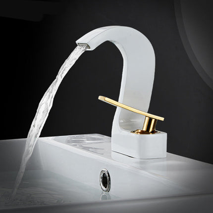 Bathroom Faucet Single Handle, Bathroom Sink Faucet with Gooseneck Spout – image 11