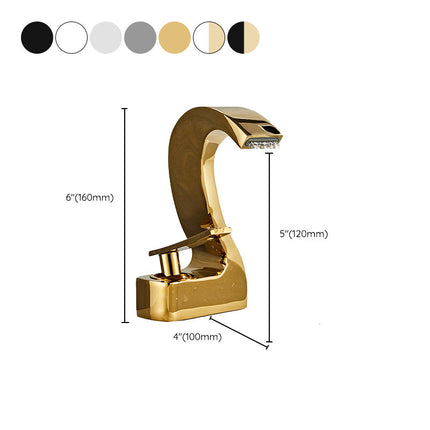 Bathroom Faucet Single Handle, Brass Bathroom Basin Faucet – image 6