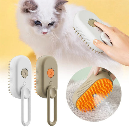3-in-1 Pet Grooming Brush with Steam & Massage Function | Effortless De-Shedding for Healthier, Shinier Coats