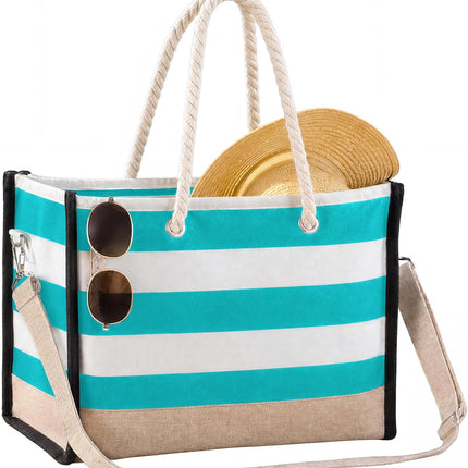 Coastal Escape | Large Waterproof Beach Tote Bag with Sandproof Design | Versatile Crossbody for Travel and Outdoor Fun
