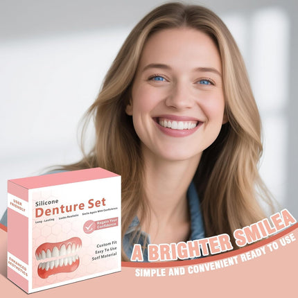 Moldable False Teeth | Adjustable Dentures for Men & Women with Natural Look | Comfortable Fit for Confident Smiling