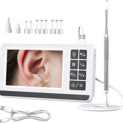 Digital Otoscope with HD Screen, Ear Wax Removal Kit with Camera, Ear Cleaner with Camera, Ear Cleaning Tool